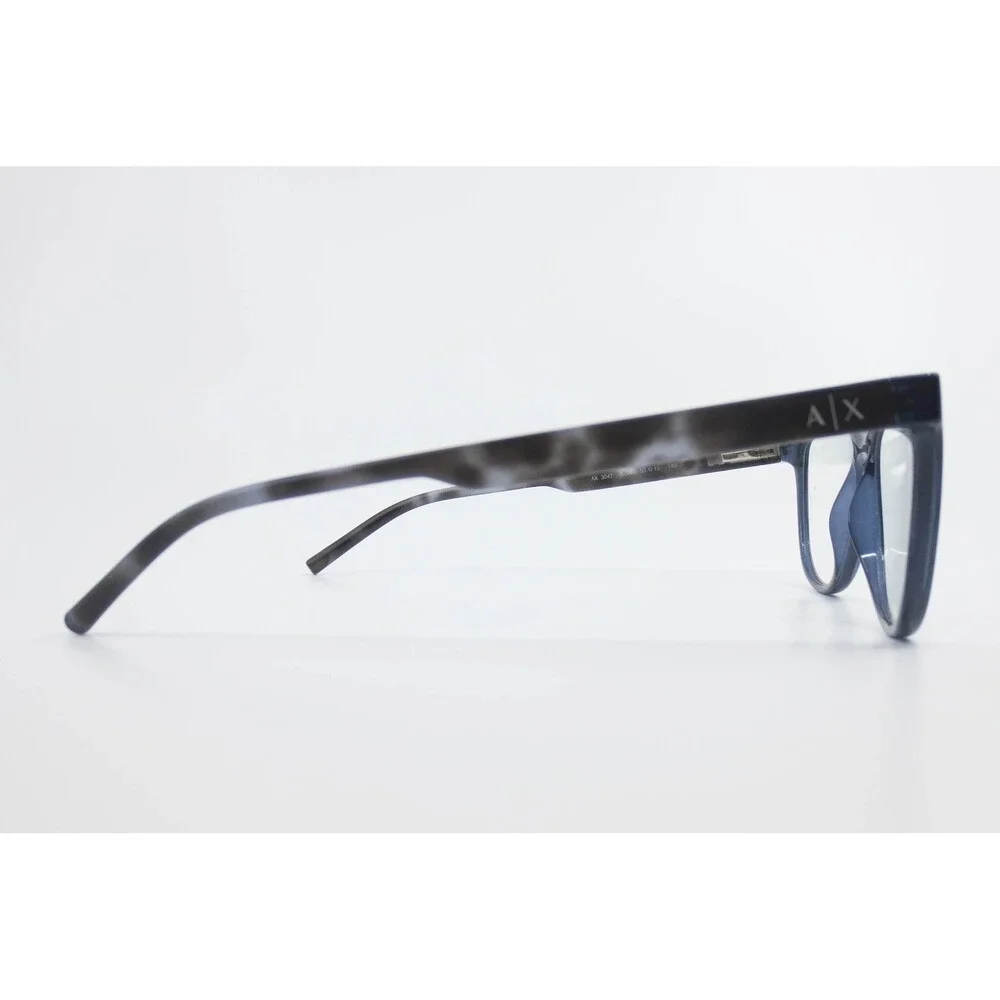 Armani Exchange AX3047 8237 Blue Grey Marbled Cat Eye Eyeglasses Frames